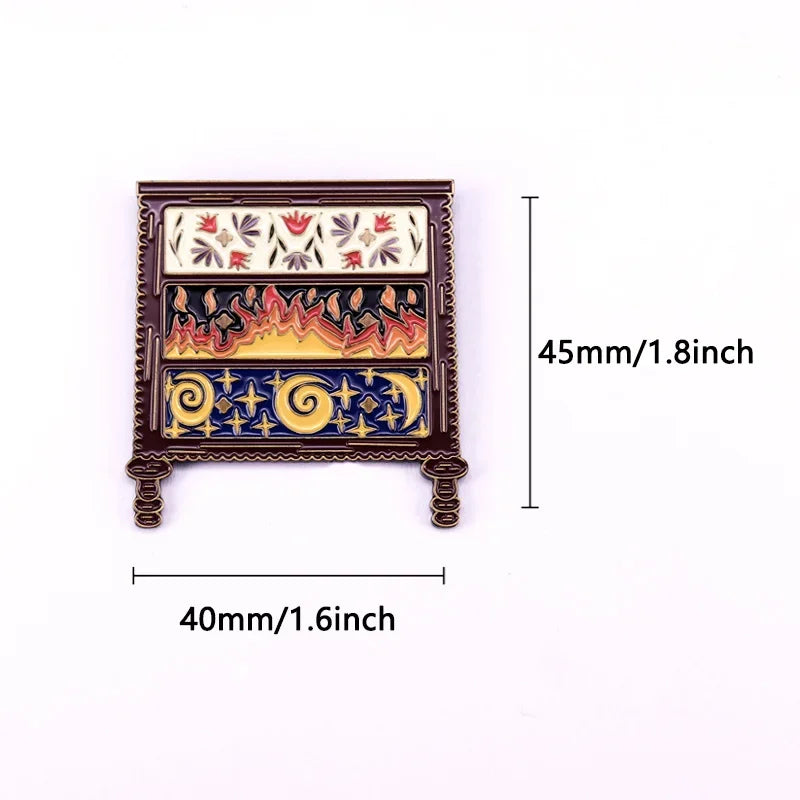 ACOTAR Feyre's Dresser Hard Enamel Pin Sarah J. Maas Fantasy Novel Badge Bookish Gifts