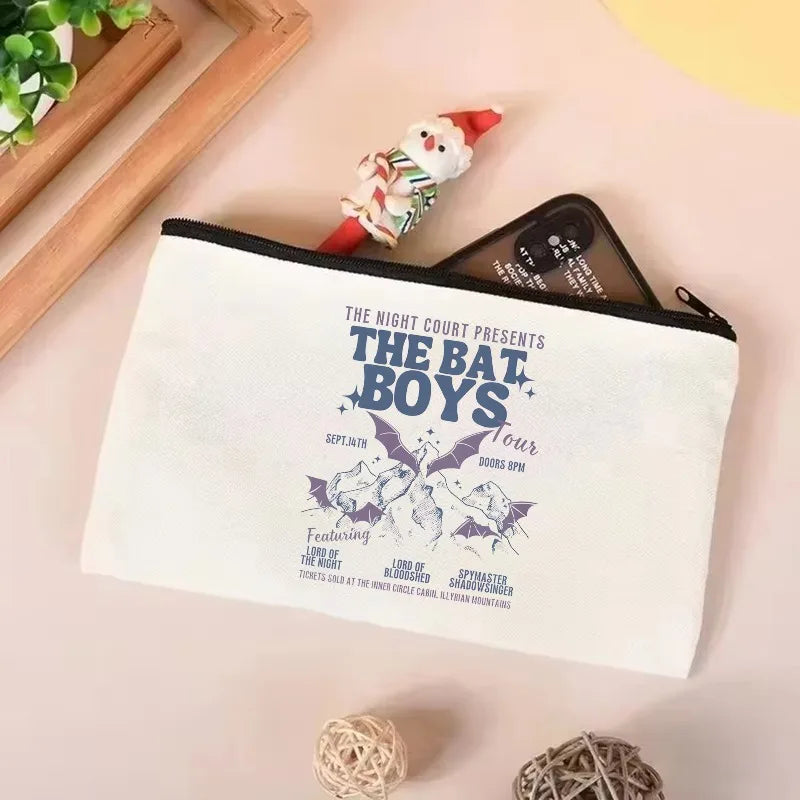 Retro ACOTAR canvas tote bag  Cassian Acotar Velaris Women's book portable tote bag Bat Boys shoulder bag Acotar Gifts SJM Merch