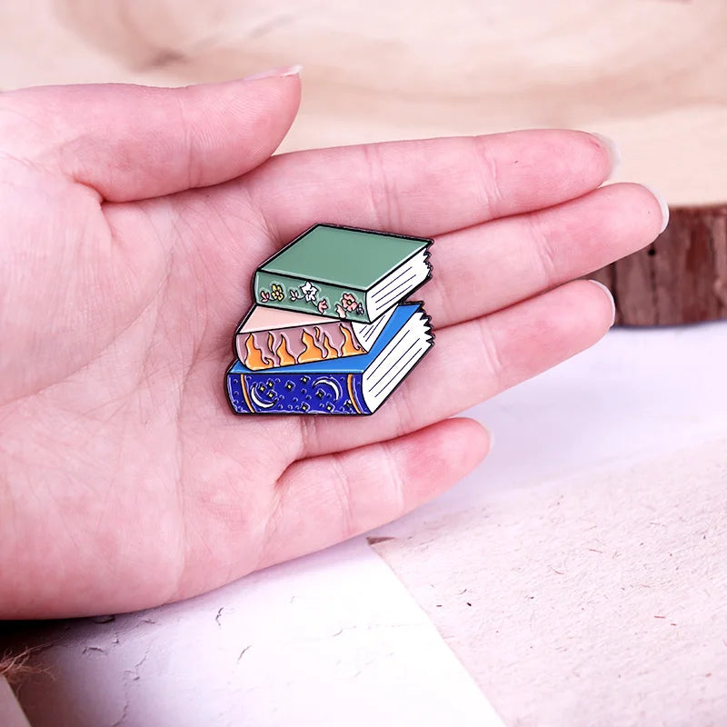 Fantasy Books Badge ACOTAR Enamel Pin Reading Lover Nerd Collectible Accessory Jewelry